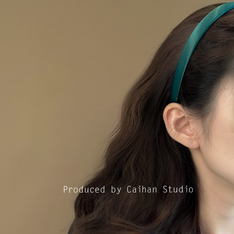 幽蓝湖泊~复古亮面绸缎发箍女高级感高颅顶外出百搭气质旅行发夹,淘宝优惠券,粉丝福利购,淘宝优惠卷