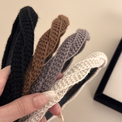 美拉德气质~高级感秋冬压发发箍女款高颅顶麻花编织发卡洗脸头箍 - 图0