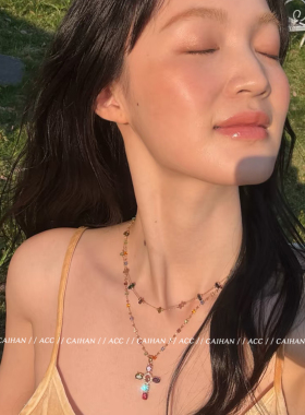 灵感缪斯~超闪彩色锆石项链