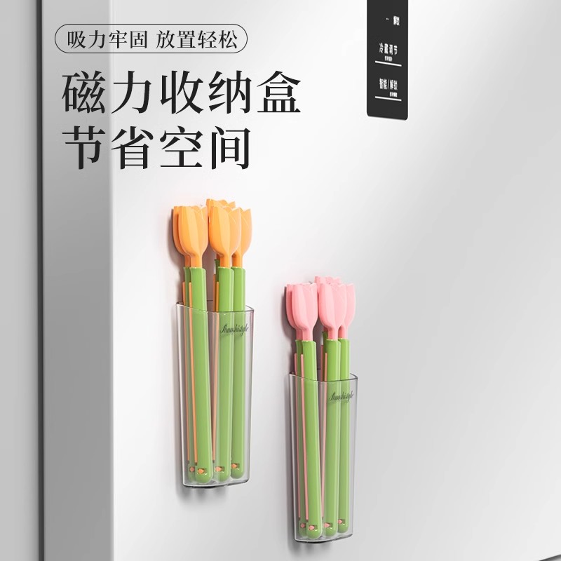 郁金香封口夹薯条零食食品袋密封保鲜厨房家用磁吸冰箱贴夹子神器-图2