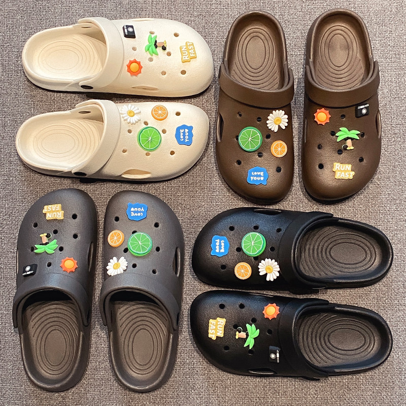 凉拖鞋包头家居外穿护士夏季新款休闲百搭卡通可爱情侣平底洞洞鞋,淘宝优惠券,粉丝福利购,淘宝优惠卷