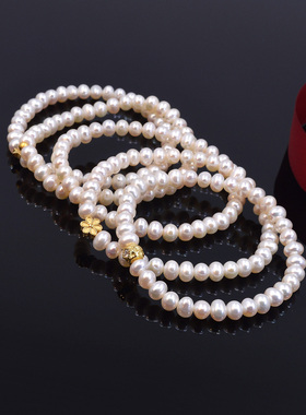 天然淡水珍珠手链女小米珠