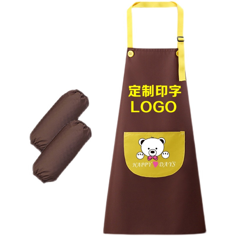 儿童防水围裙定制LOGO印字幼儿园画画衣美术广告围裙防脏罩衣diy