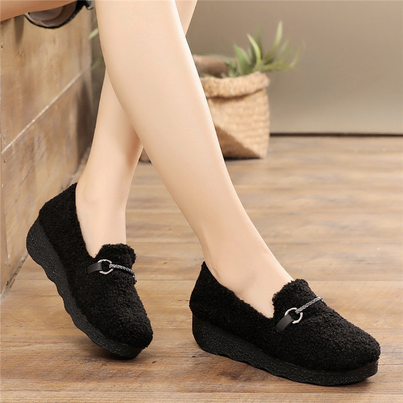 2021冬季老北京布鞋中跟坡跟厚底豆豆女鞋棉鞋加绒保暖蝴蝶结棉靴,淘宝优惠券,粉丝福利购,淘宝优惠卷