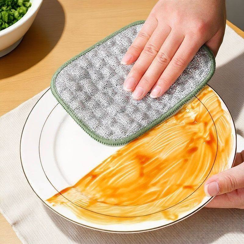 10片钢丝洗碗布厨房专用银丝棉纱洗碗巾双层不易沾油抹布刷碗神器,淘宝优惠券,粉丝福利购,淘宝优惠卷