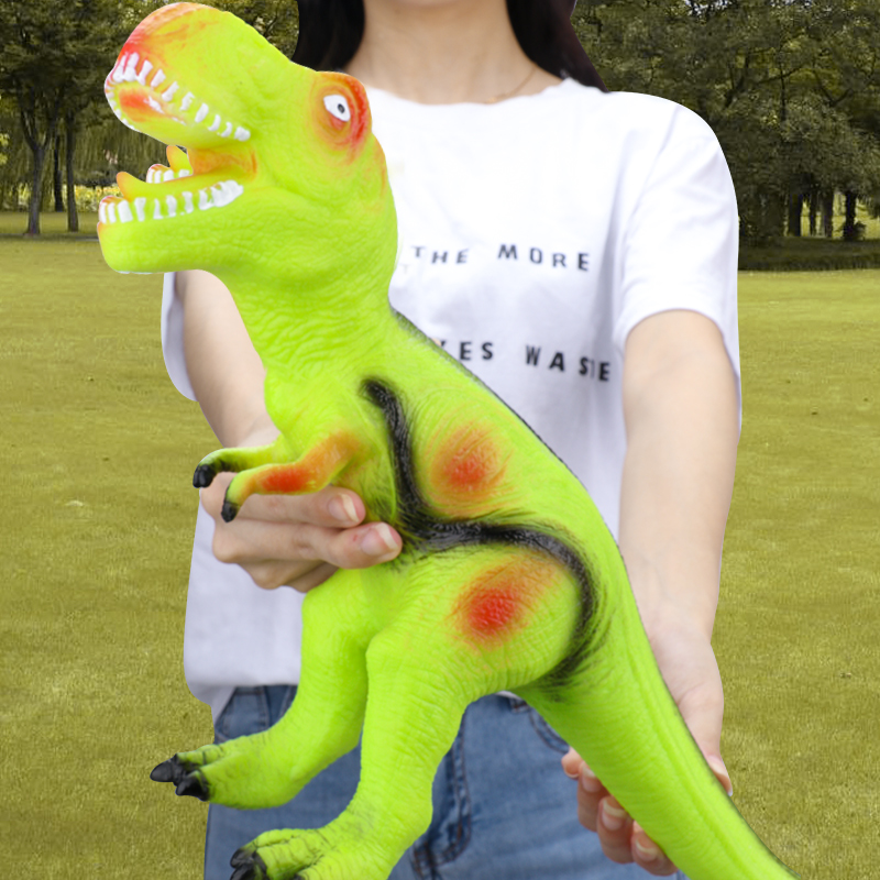 仿真软胶超大号恐龙玩具男孩玩偶霸王龙哥斯拉儿童新年礼物三角龙 - 图2