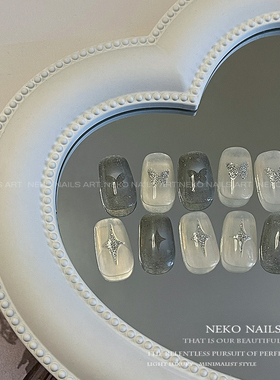 NEKONK爆闪碎钻星蝴蝶美甲贴纸