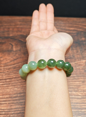 和田玉晴水渐变手链12mm