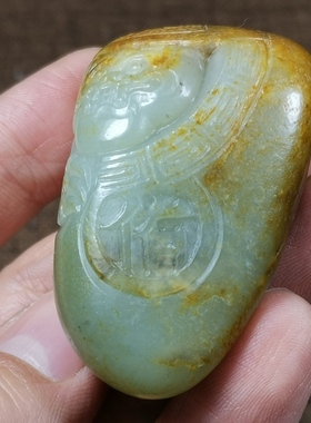 黄沁皮仿古貔貅新疆和田玉籽料