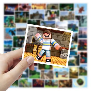 ເກມຜະຈົນໄພ 52 Minecraft graffiti stickers waterproof removable trolley case stickers notebook stickers car stickers