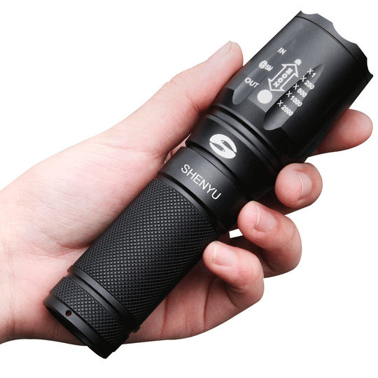 Shenyu super bright long range outdoor rechargeable flashlight