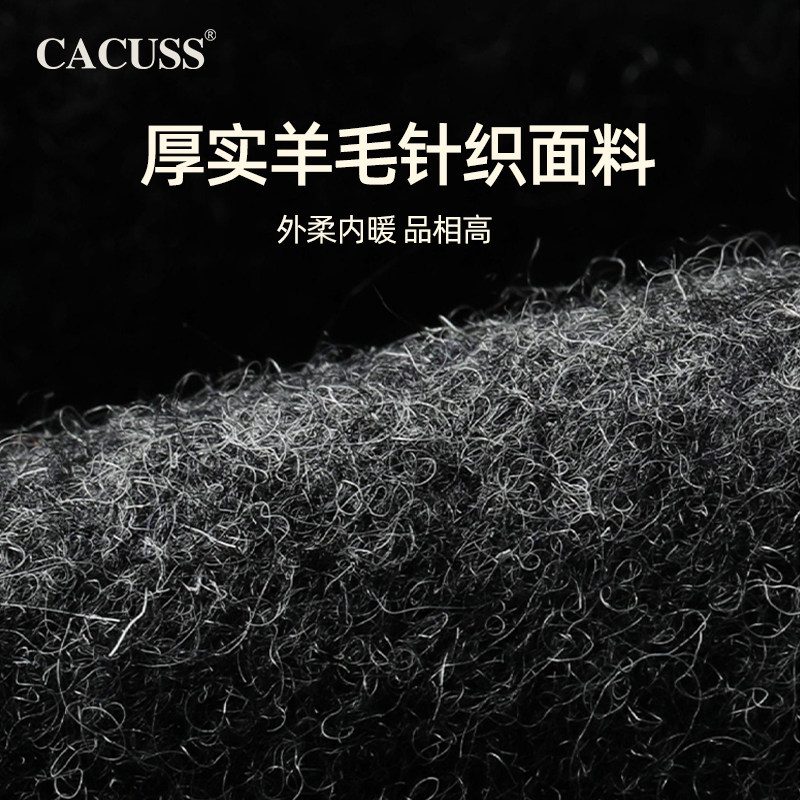 CACUSS羊毛手套男款冬季保暖加绒加厚户外骑行防风防寒分指可触屏,淘宝优惠券,粉丝福利购,淘宝优惠卷