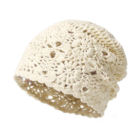 CACUSS handgehäkelte hohle Strickmütze im dünnen Stil