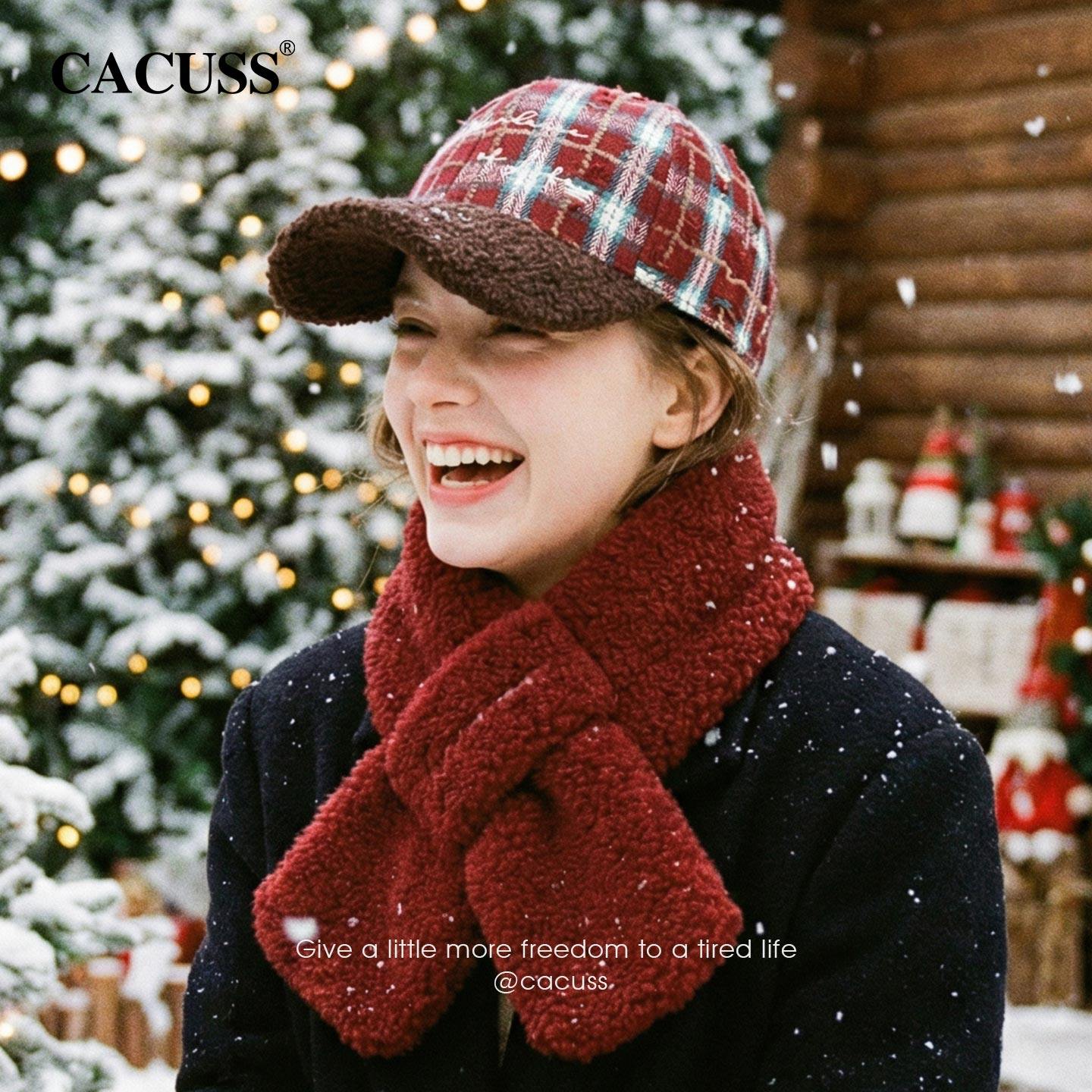 CACUSS新年帽子防寒护耳费尔岛针织帽女冬季保暖围巾泰迪绒棒球帽,淘宝优惠券,粉丝福利购,淘宝优惠卷