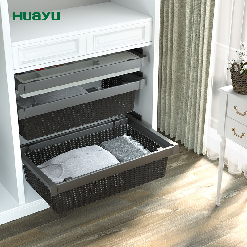 画宇衣柜拉篮衣帽间抽屉式阻尼缓冲伸缩柜内抽拉储物篮收纳篮配件,淘宝优惠券,粉丝福利购,淘宝优惠卷