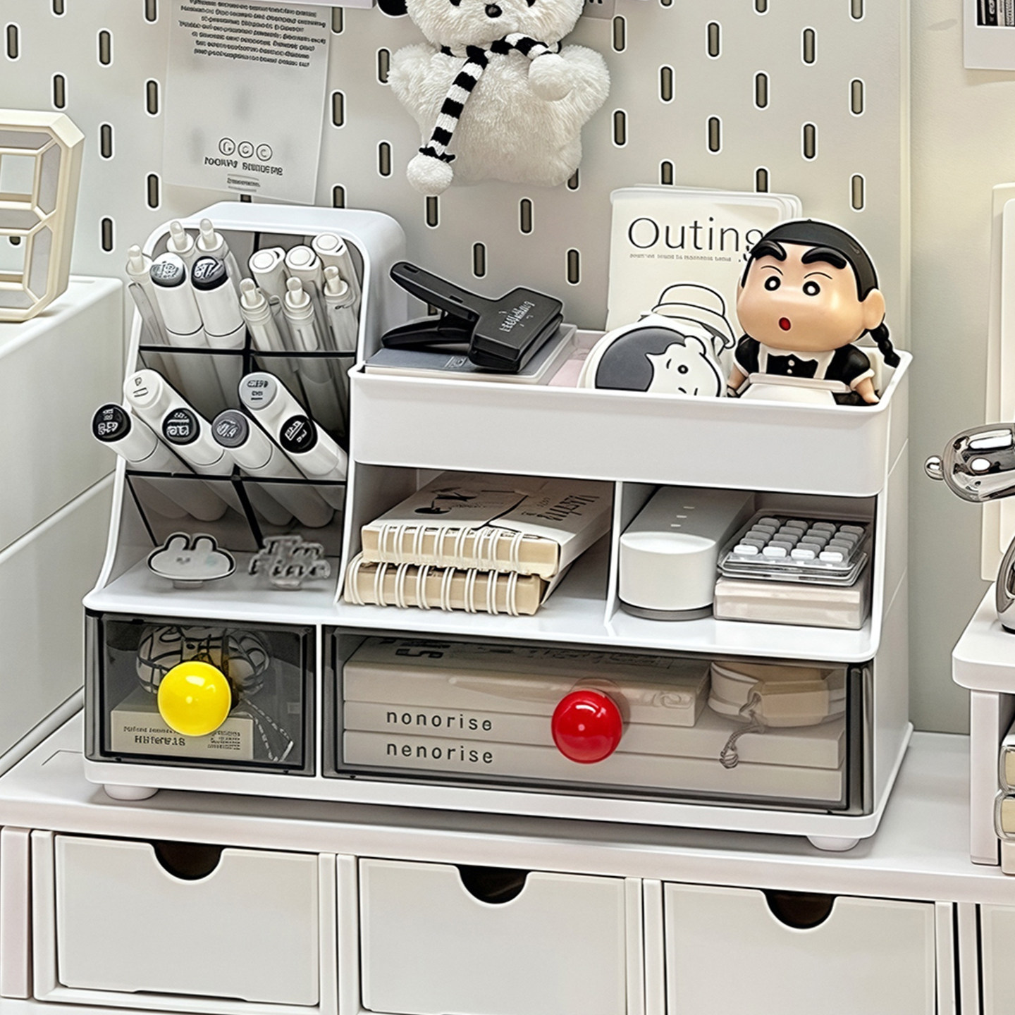 桌面收纳盒多功能文具整理盒抽屉式学生书桌办公室置物架斜插笔筒,淘宝优惠券,粉丝福利购,淘宝优惠卷