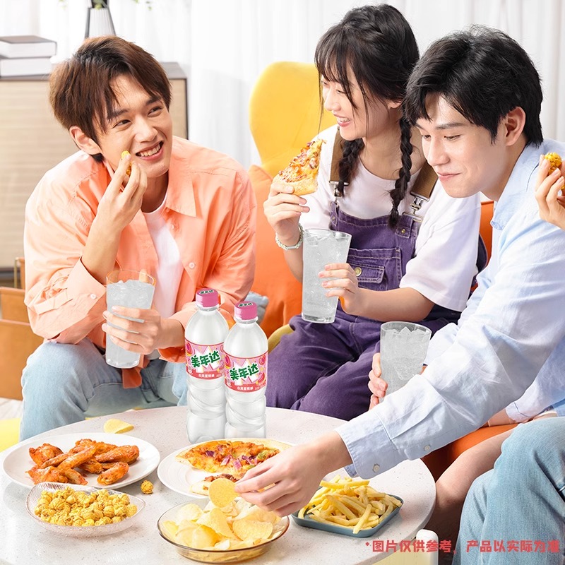 百事可乐美年达新品500ml*12瓶白凤蜜桃味果味饮料整箱夏日饮品