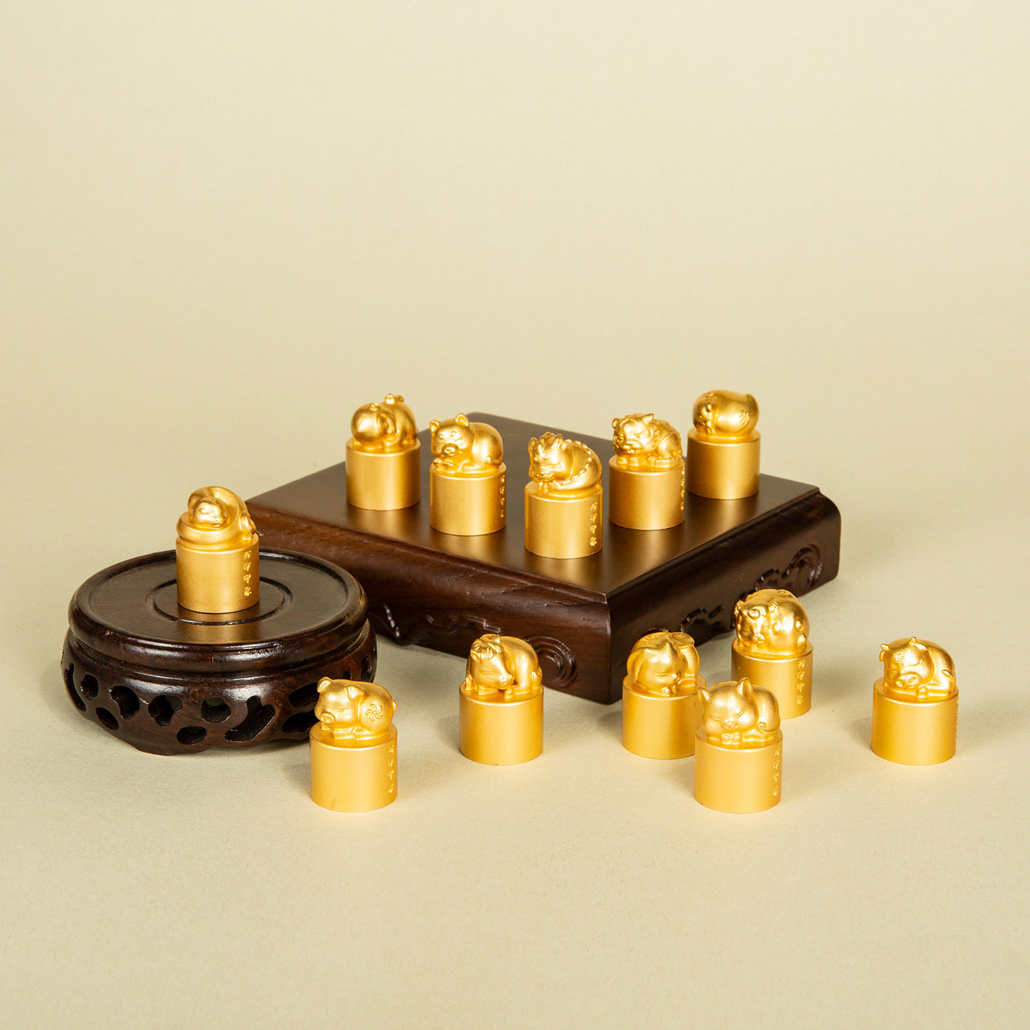 西泠印象十二生肖黄铜印章套装礼盒私人定制个人名字篆刻姓名章金属刻字学生儿童生日礼物创意文创礼品文创,淘宝优惠券,粉丝福利购,淘宝优惠卷