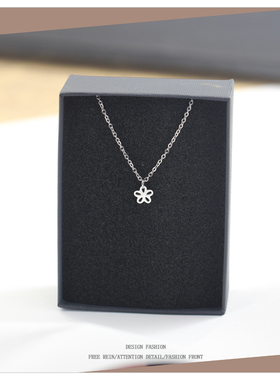 洗不掉色迷你小花项链女简约韩版气质项链锁骨链网红闺蜜生晶项链