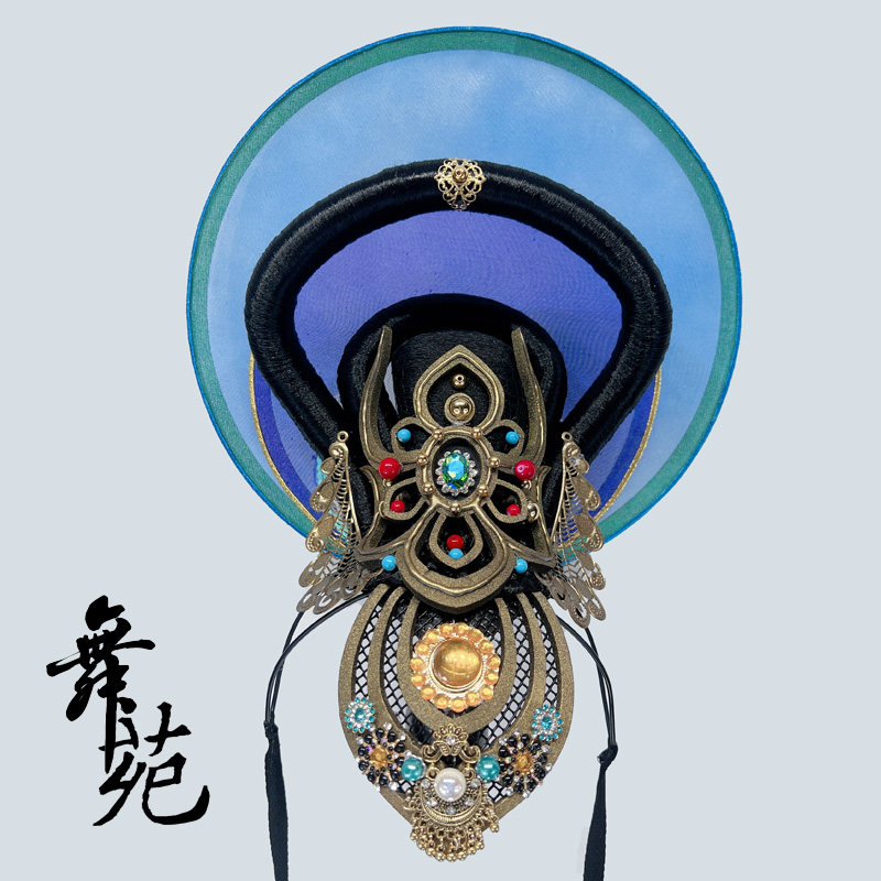 古典舞蹈头饰敦煌飞天西域灯舞五星出东方丝路民族演出假发发饰品,淘宝优惠券,粉丝福利购,淘宝优惠卷