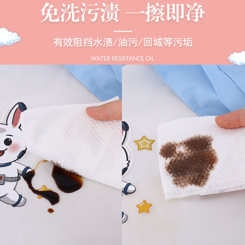 儿童防水罩衣画画衣幼儿园吃饭围兜长袖反穿衣反穿衣长袖免洗围裙 - 图2