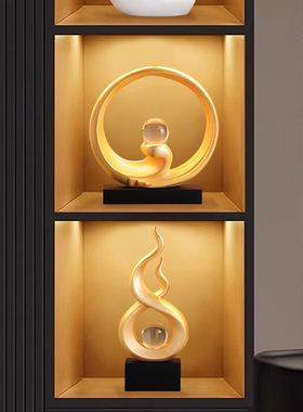 风生水起酒柜装饰品客厅摆件轻奢高档电视柜玄关办公室艺术工艺品