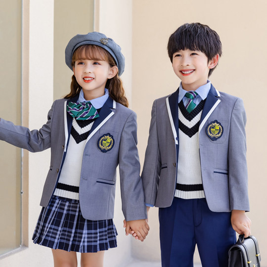 幼儿园园服秋冬装男女英伦风儿童西装班服春秋季小学生校服套装9