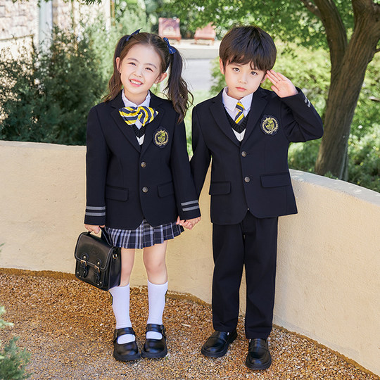 幼儿园园服秋冬装男女英伦风儿童西装班服春秋季小学生校服套装9