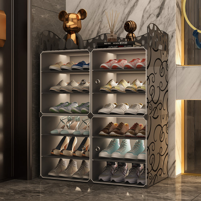 Simple shoe cabinet large capacity household storage artifact shoe rack