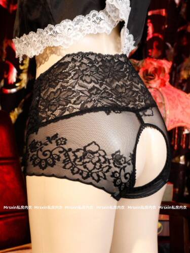 情侣内裤情侣款激情丁字女内c字库开裆裤情侣性感平角夜火辣蕾丝 - 图1
