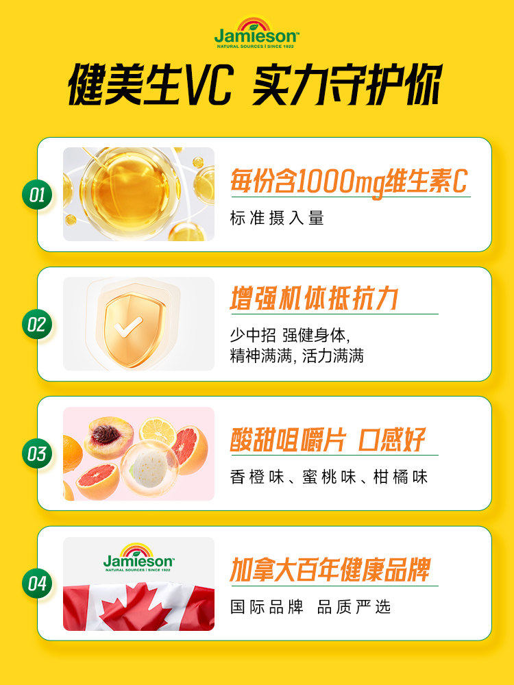 健美生维生素C咀嚼片橙味120片增强提高VC免疫力抵抗力,淘宝优惠券,粉丝福利购,淘宝优惠卷