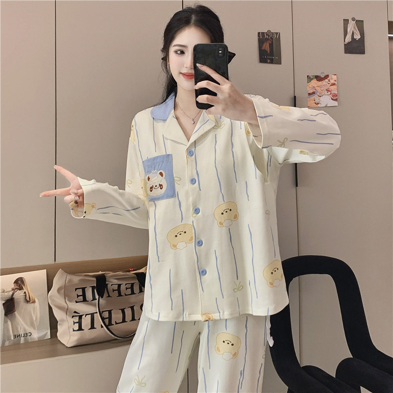 春秋月子服带胸垫3月份纯棉全棉吸汗产后大码孕妇睡衣夏薄款哺乳4,淘宝优惠券,粉丝福利购,淘宝优惠卷