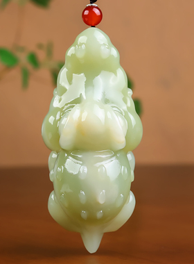 天然和田玉籽料鳄鱼手把件