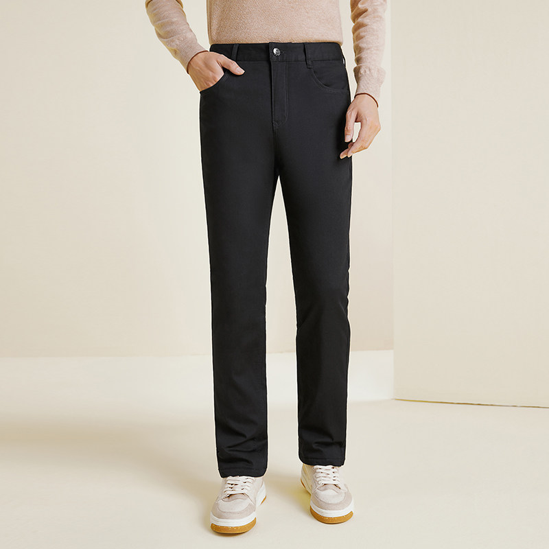 【内里夹棉】百斯盾官方男装牛仔裤秋冬新款舒弹保暖易搭直筒长裤,淘宝优惠券,粉丝福利购,淘宝优惠卷