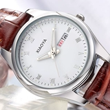 Модный трендовый календарь, ремень, мужские часы, кварцевые часы для влюбленных, в корейском стиле, простой и элегантный дизайн