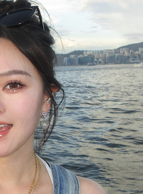 需要白日梦 黄打屁原创设计小众天然贝母甜美仙公主925银耳钉耳夹