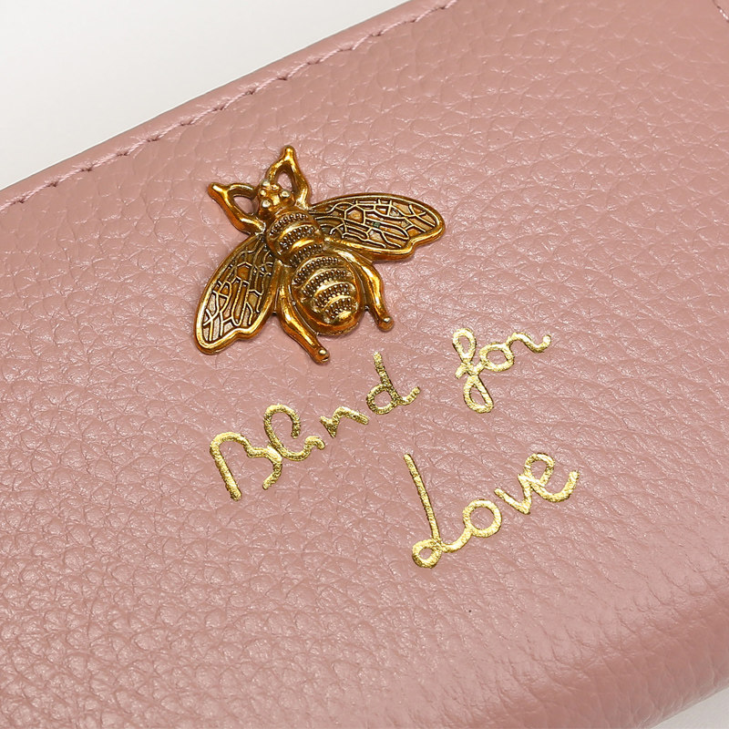 真皮蜜蜂女式精致高档小巧超薄卡包 sulin素琳卡包