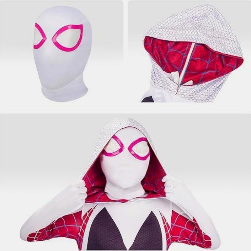 格温女蜘蛛侠紧身衣连体衣cosplay圣诞节万圣节儿童成人表演服装 - 图2