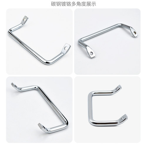 XAF01/06/07工业角型拉手 304不锈钢斜拉型把手U型侧装折弯门把手 - 图3