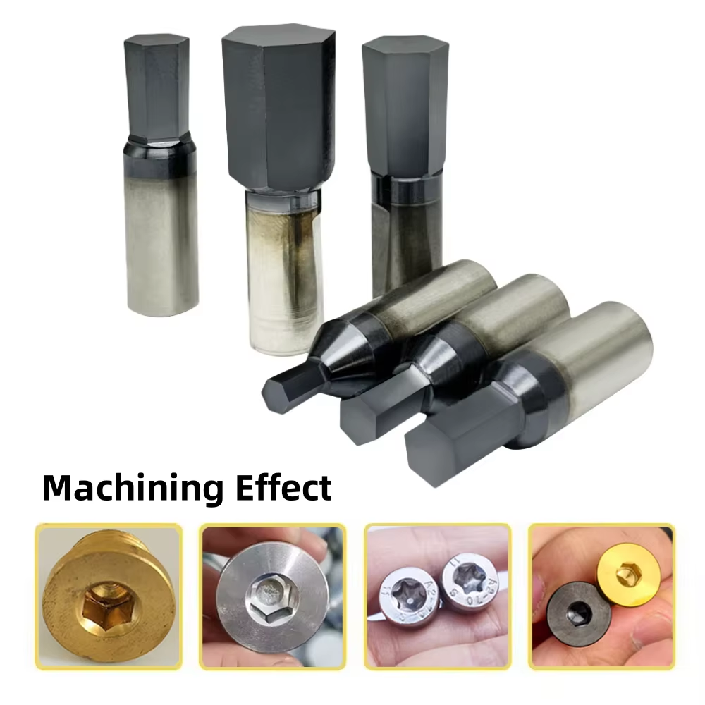 TICN黑钛含钴高速钢内六角冲头不锈钢专用CT08旋转冲销工具,淘宝优惠券,粉丝福利购,淘宝优惠卷