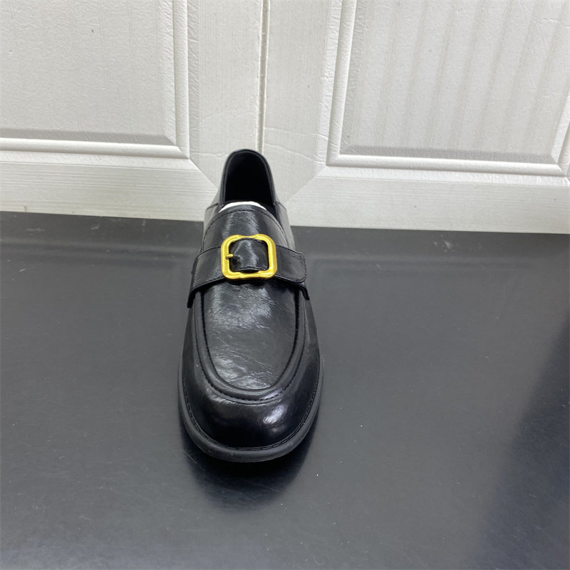 2026英伦风真皮金属皮带扣乐福鞋女黑色圆头低跟一脚蹬百搭小皮鞋,淘宝优惠券,粉丝福利购,淘宝优惠卷