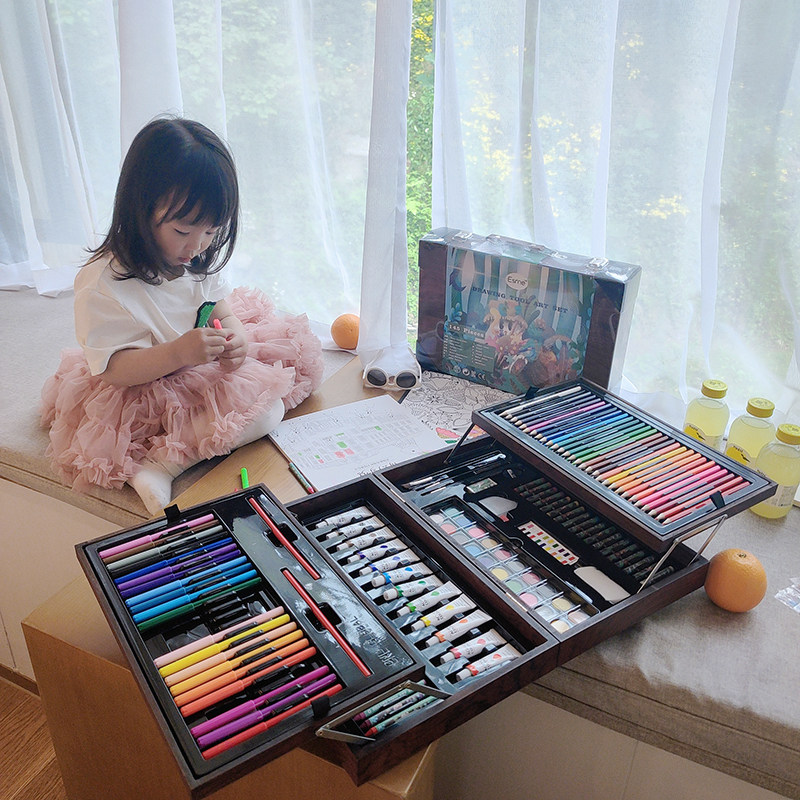 Esme涂鸦画笔小学生美术彩笔画画工具儿童绘画套装礼盒六一节礼物