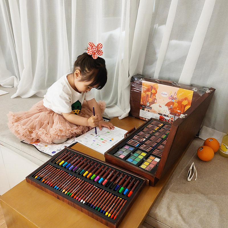 Esme儿童画画工具套装画笔礼盒小学生水彩笔绘画美术用品六一礼物