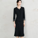 OFFIY ສິ້ນ acetate fishtail ມື pleated ມີ slits
