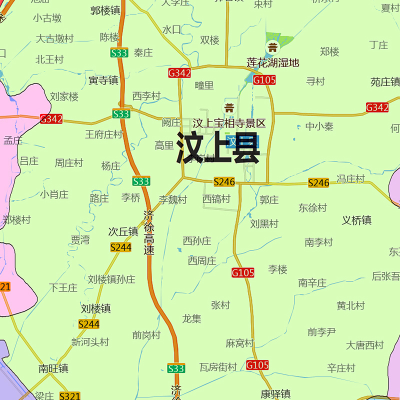 济宁市地图1.1米贴图高清覆膜街道山东省行政交通区域划分新-图1