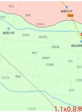 新款砀山县地图定制省市县区书房办公室装饰画行政街道图