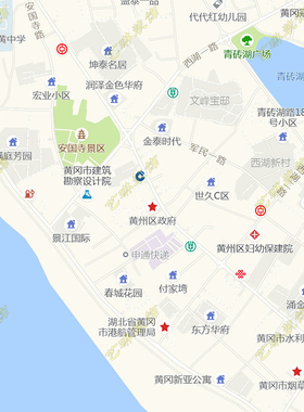 黄冈市2026市区地图墙贴定制城区街道图行政区划交通