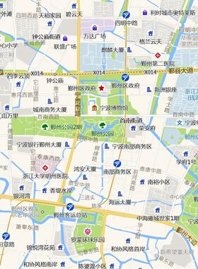 宁波市鄞州区地图路线定制2026 城市街道交通卫星区域划分贴图