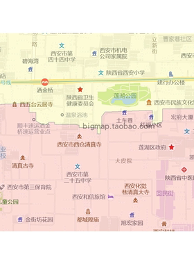 西安市莲湖区地图 路线定制2026区县城市街道交通区域划分贴图