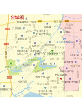 常州市金坛区地图行政区划2026路线定制城市交通区域划分贴图